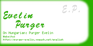 evelin purger business card